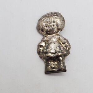 Vintage Taxco Sterling Silver Girl Brooch and Pendant